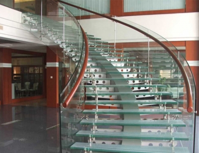 Glass stairs